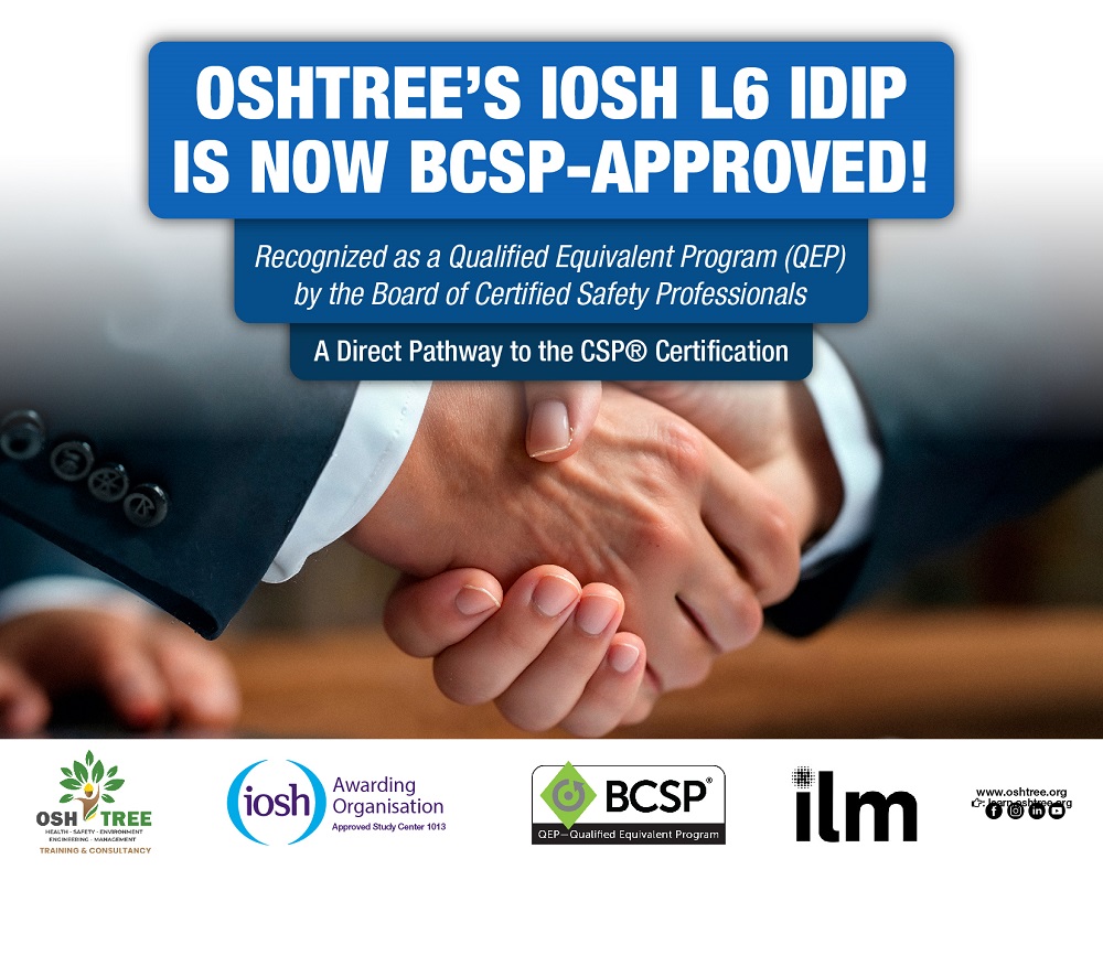 OSHTREE’s IOSH Level 6 Diploma Earns BCSP Recognition – A Major Leap for Safety Professionals